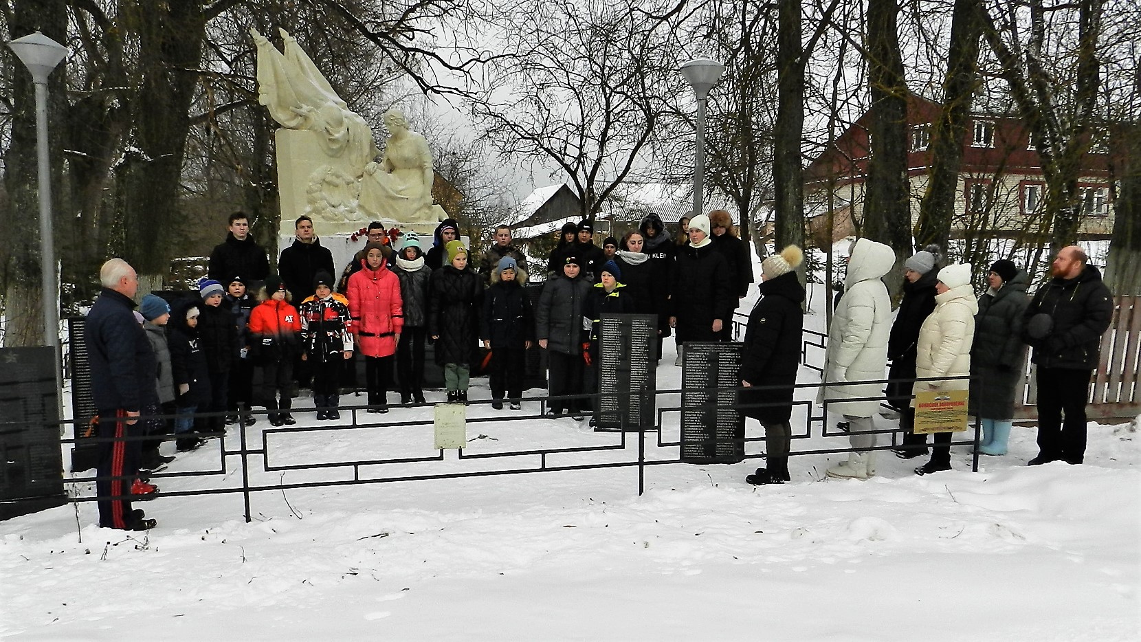 В день освобождения села.